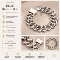 Pulseira Elos Lisos com Zircônias
