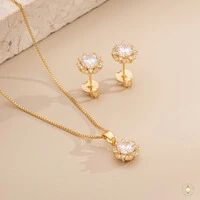Conjunto Flor de Zircônia