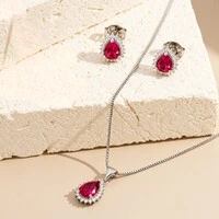 Conjunto Gota de Zircônia Colorida