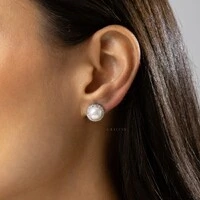 Conjunto de Pérola com Zircônias