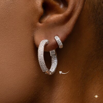 Foto Argola Cravejada por Dentro e Fora