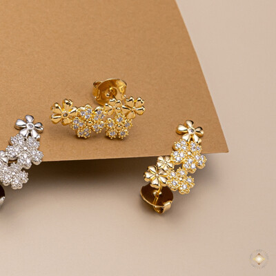FotoEarcuff Flores Cravejadas