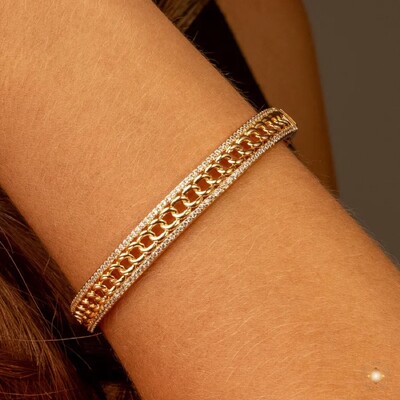 Foto Bracelete Correntaria Cravejado