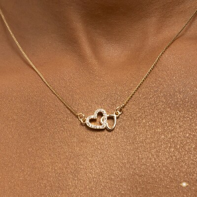 Foto Colar Corações Entrelaçados