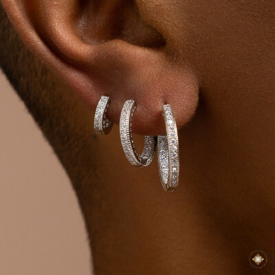 Foto Trio de Argolas Cravejadas Inside Out