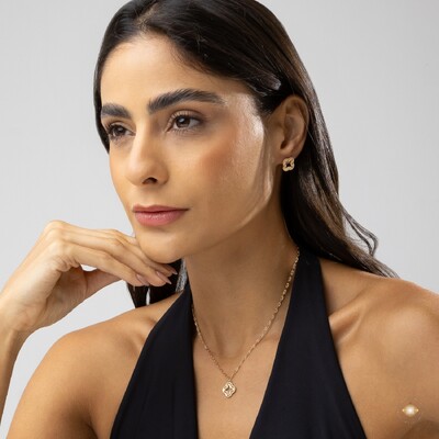 FotoBrinco Trevo Diamantado Vazado