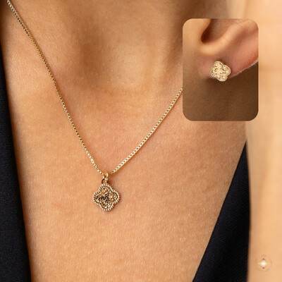 Foto Conjunto Trevo Diamantado 3D