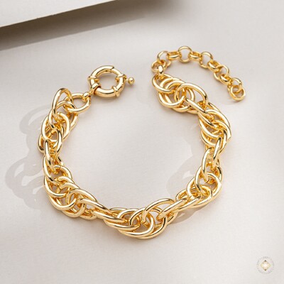 FotoPulseira Correntaria Elos Trançados