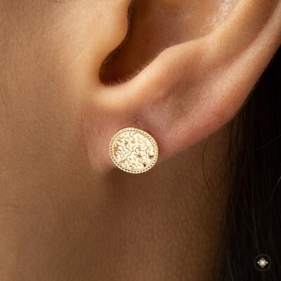 Foto Brinco Redondo Diamantado 3D