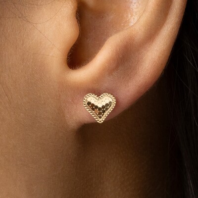 Foto Brinco Coração Diamantado