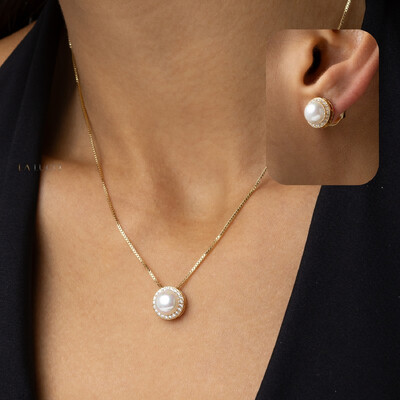 Foto Conjunto de Pérola com Zircônias