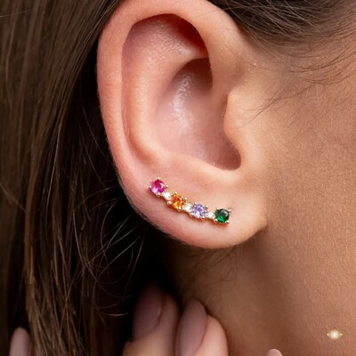 Foto Earcuff 4 Pedras Curvado