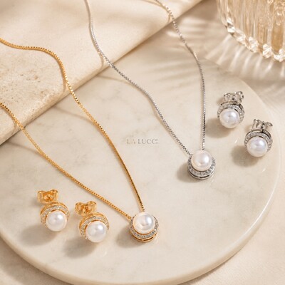 Foto Conjunto de Pérola com Zircônias