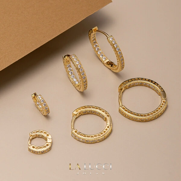 Trio de Argolas Cravejadas Inside Out