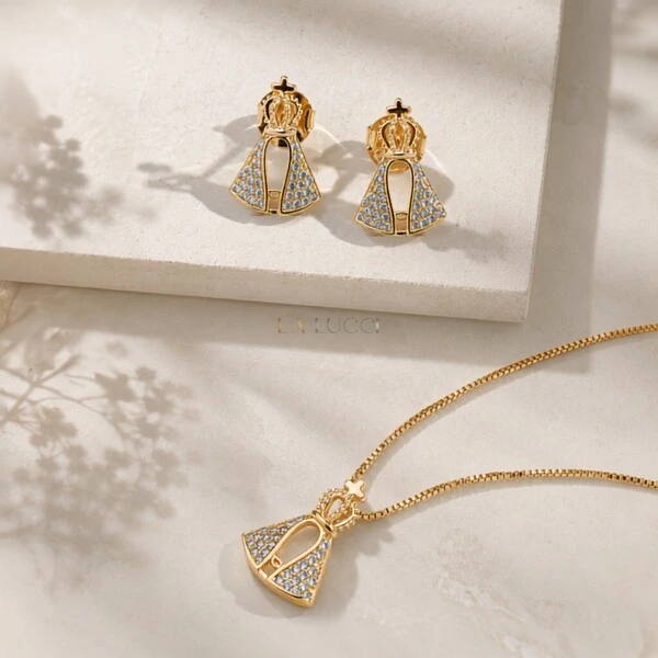 Conjunto Nossa Senhora Aparecida Cravejado