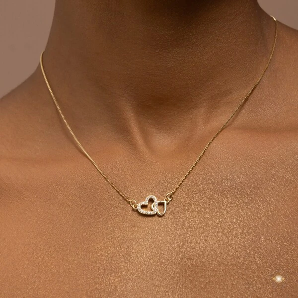 Colar Corações Entrelaçados