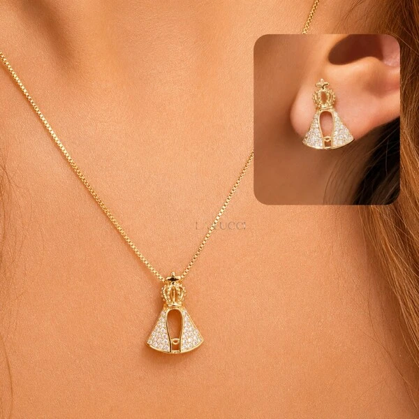 Conjunto Nossa Senhora Aparecida Cravejado