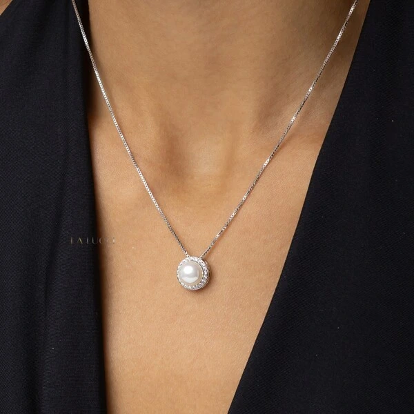 Conjunto de Pérola com Zircônias