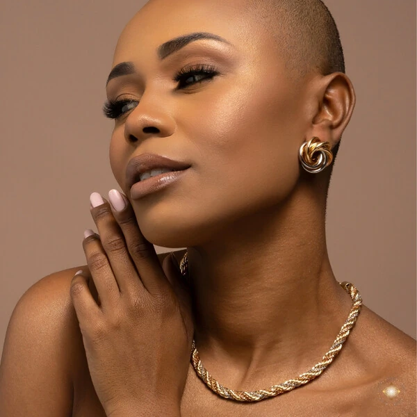 Colar Grosso Malha Torcida Três Ouros