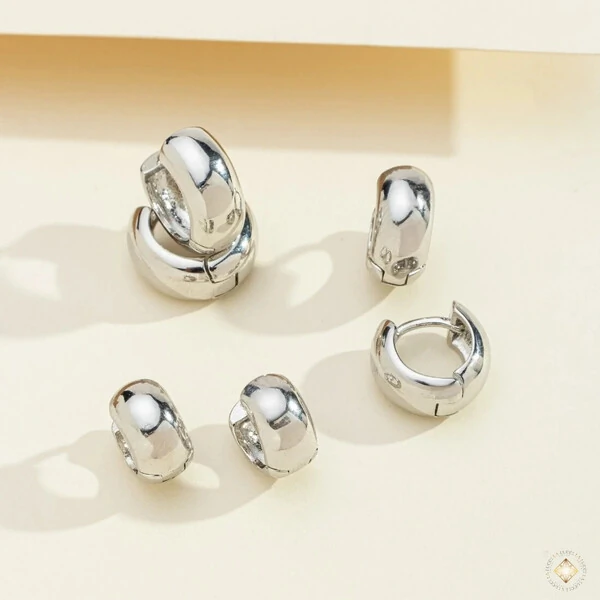 Trio de Argolas Lisas Abauladas