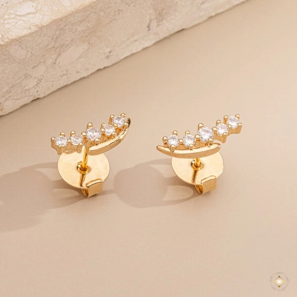 Brinco Mini Earcuff com Zircônias