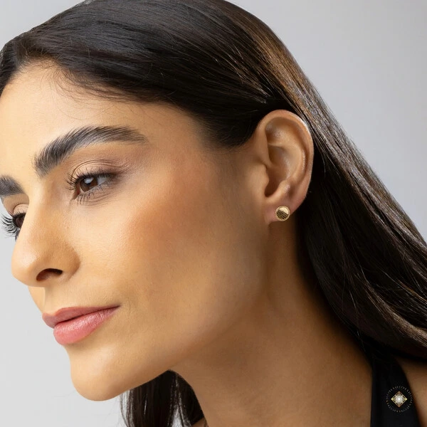 Brinco Redondo Diamantado