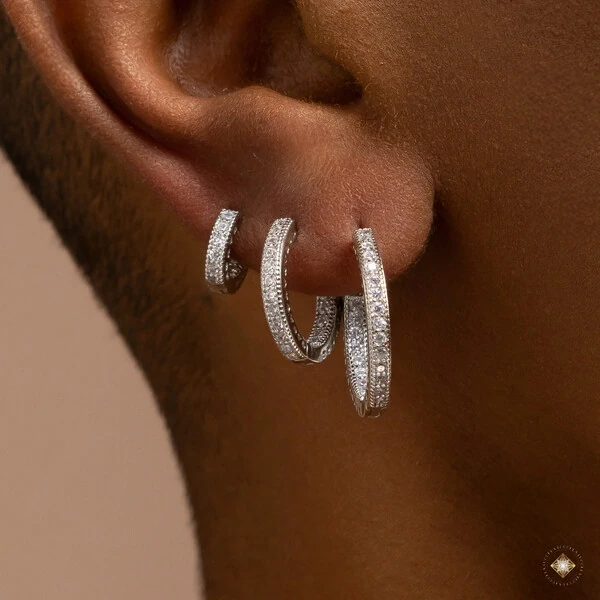 Trio de Argolas Cravejadas Inside Out