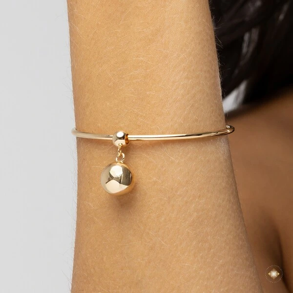 Bracelete Aberto Bola Lisa