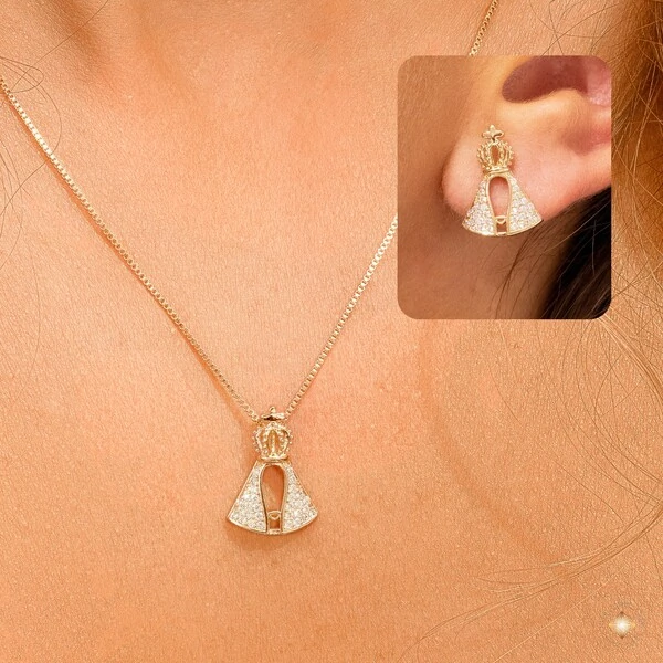 Conjunto Nossa Senhora Aparecida Cravejado