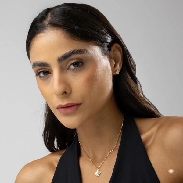 Brinco Flor Diamantada