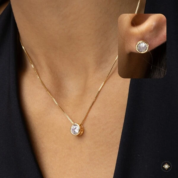 Conjunto Redondo com Zircônia