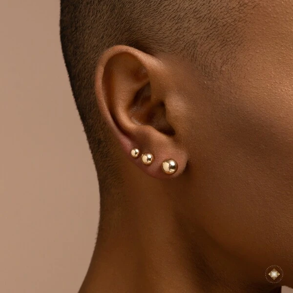 Trio de Brincos de Bolas