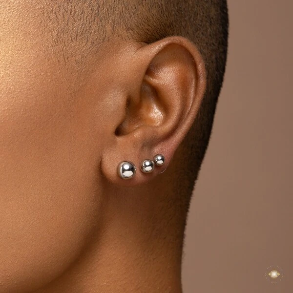 Trio de Brincos de Bolas