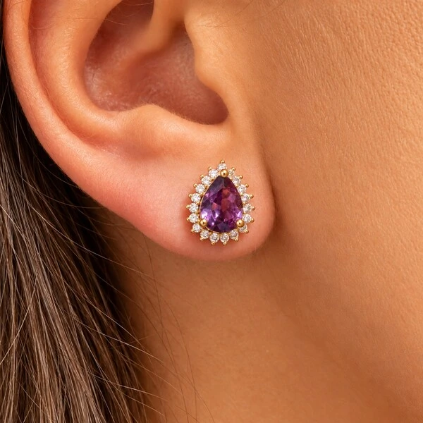 Conjunto Gota de Zircônia Colorida
