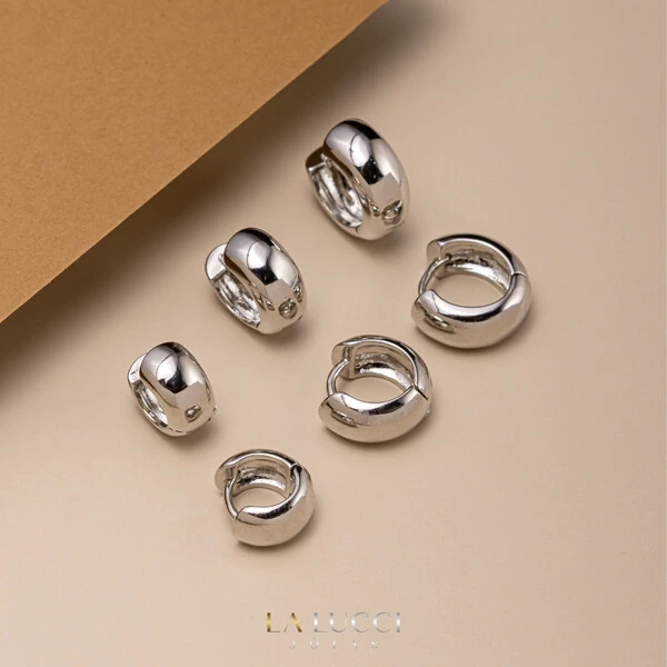 Trio de Argolas Lisas Abauladas