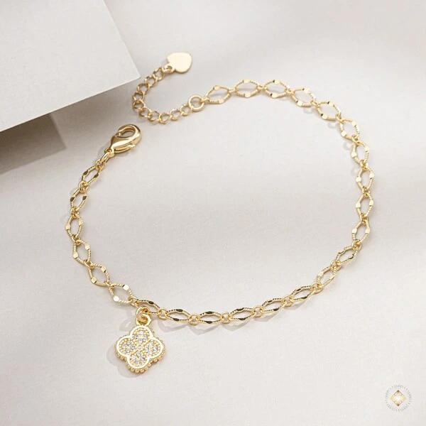 Pulseira Trevo Cravejado