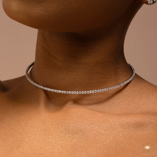 Choker Aro Rígido de Zircônias