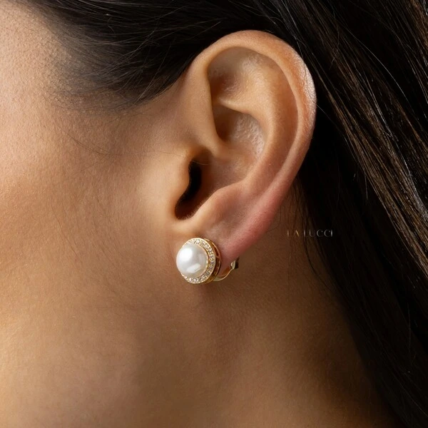 Conjunto de Pérola com Zircônias