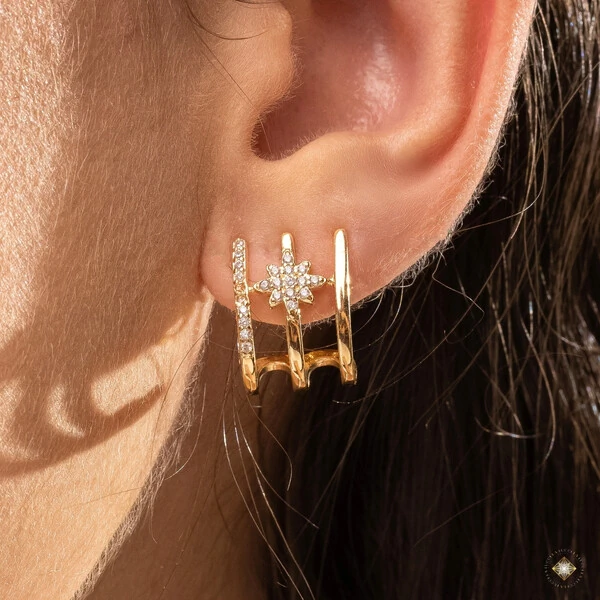 Earhook Estrela Cravejada