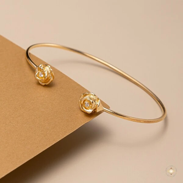 Bracelete Flor com Ponto de Luz