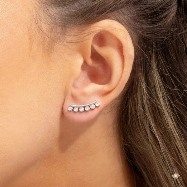 Brinco Earcuff Seis Pontos de Luz