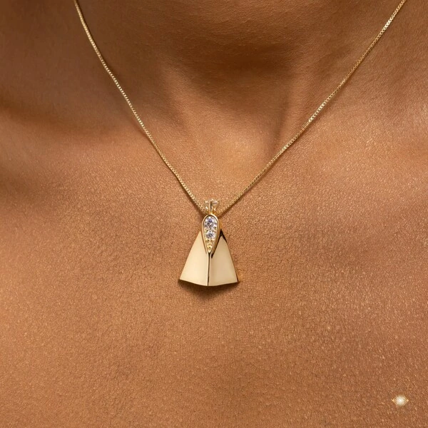 Gargantilha Nossa Senhora Aparecida Lisa com Zircônias