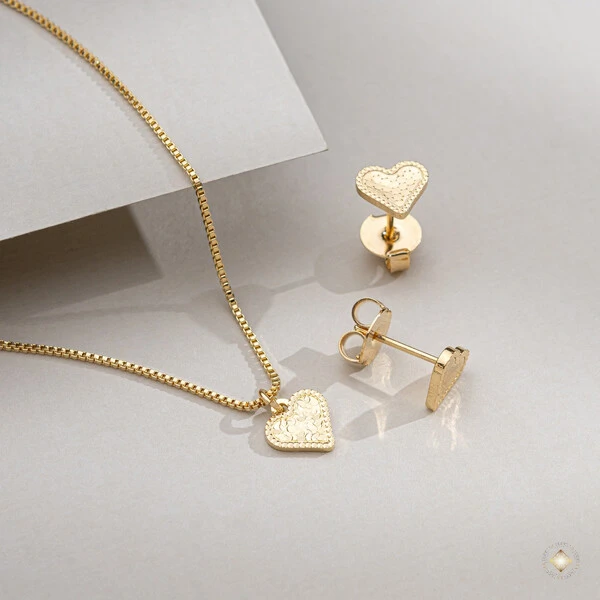 Conjunto Coração Diamantado