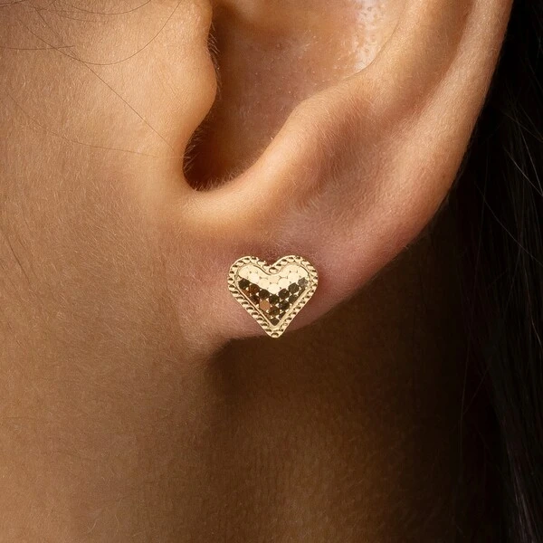 Brinco Coração Diamantado