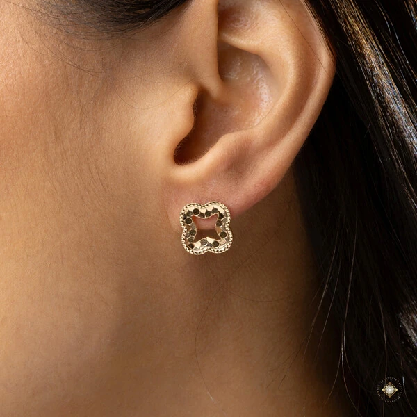 Conjunto Trevo Vazado Diamantado