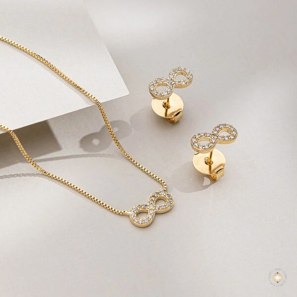 Conjunto Infinito Cravejado com Zircônias