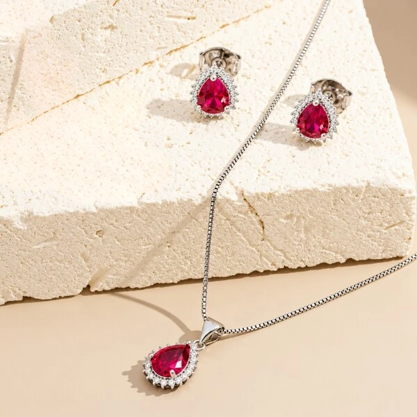 Conjunto Gota de Zircônia Colorida