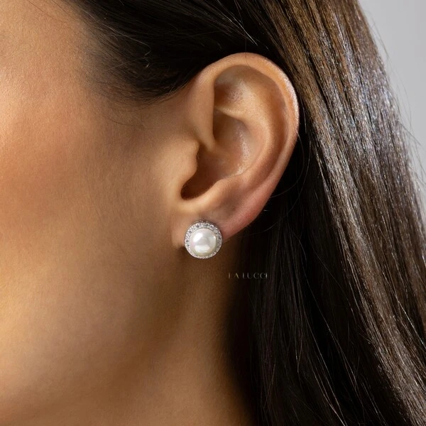 Conjunto de Pérola com Zircônias