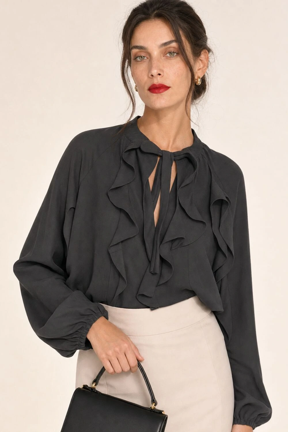 Foto Blusa manga longa com golinha