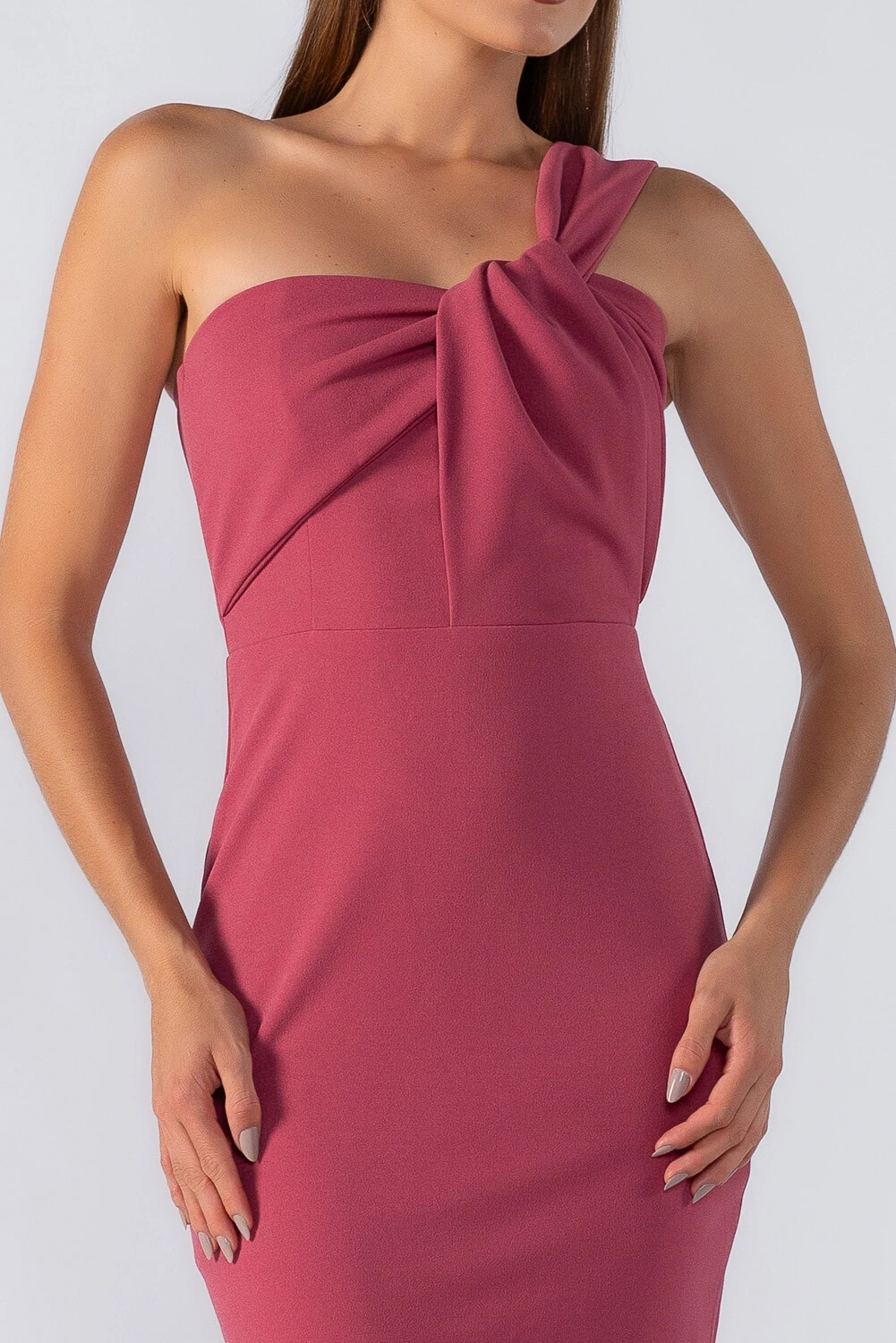 FotoVestido medio decote transpassado